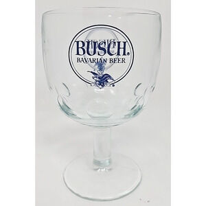 Vtg Anheuser Busch Glass Beer Goblet Thumbprint Streamed Dimples Carnival U272-1